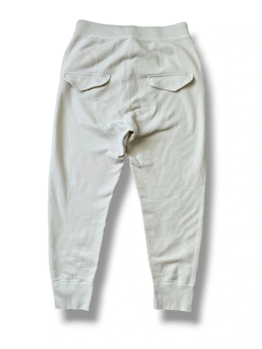 NILI LOTAN Nolan Knit Pants Drawstring Joggers Chalk Ivory XS